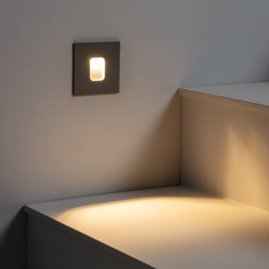 Imagen de Baliza Exterior LED 2W Empotrable Pared Cuadrado Gris Grasset