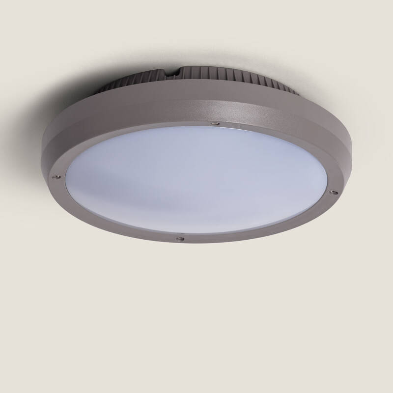 Imagen de Plafón Circular para Exterior Ø300 mm IP65 Curio Gris