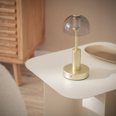 Imagen de Lámpara de Mesa LED Metal Portátil con Batería USB Recargable Luliu Ludza
