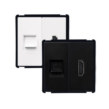 Tomada HDMI + Telefone Modern