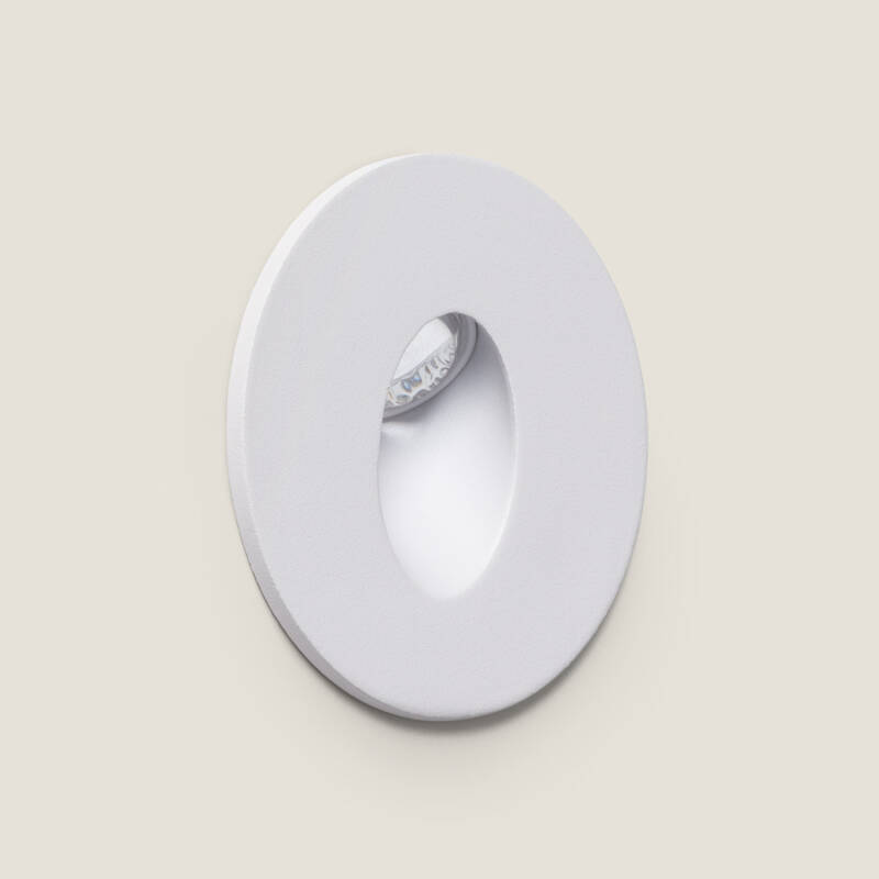 Imagem de Baliza LED Encastrável Parede Circular Branco Adam