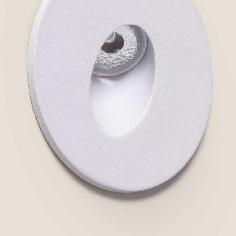Imagem de Baliza LED Encastrável Parede Circular Branco Adam