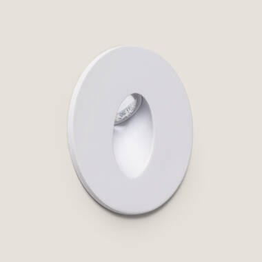 Baliza LED Empotrable Pared Circular Blanco Adam