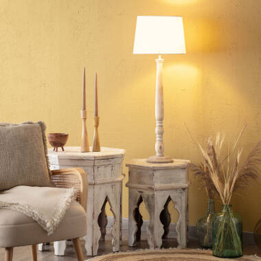 Imagen de Lámpara de Mesa Madera Daksh ILUZZIA