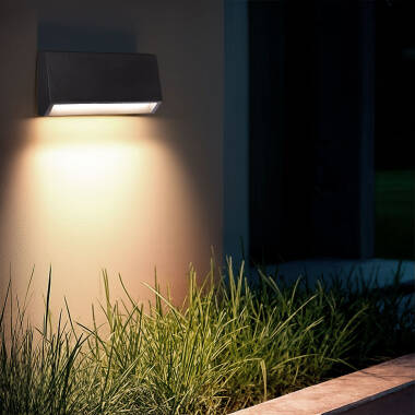 Baliza Exterior LED 3W Superficie Pared Rectangular Antracita Valeta
