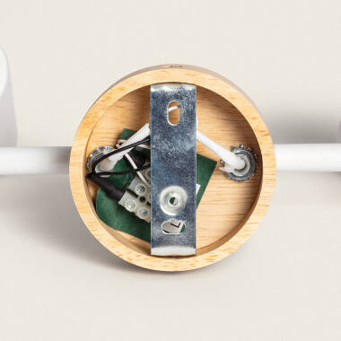 Imagen de Lámpara de Techo Orientable Madera 4 Focos Olmo
