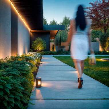 Baliza Sobremuro Exterior LED 7W Alumínio 14cm Mokka