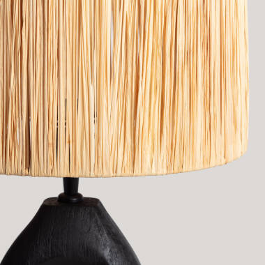Imagem de Candeeiro de Mesa Madeira Black Darshan ILUZZIA