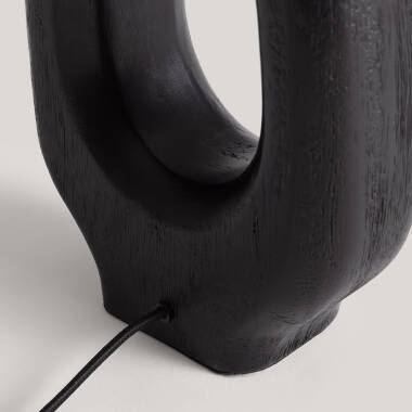 Imagem de Candeeiro de Mesa Madeira Black Darshan ILUZZIA