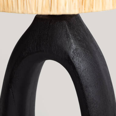 Imagem de Candeeiro de Mesa Madeira Black Darshan ILUZZIA