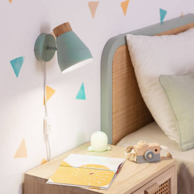 Lámpara de Pared Metal y Madera Lypo