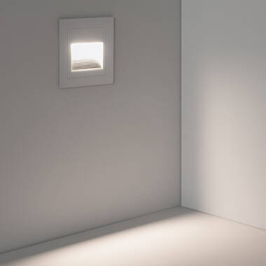 Imagen de Baliza Exterior LED 3W Empotrable Pared Cuadrado Blanco Wabi
