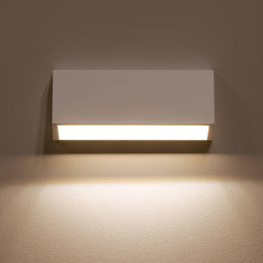 Imagem de Baliza Exterior LED 3W Superfície de Parede Retangular Branca Valeta 