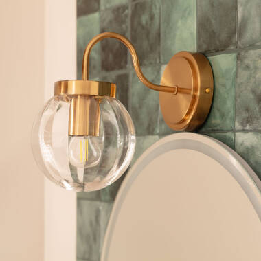 Imagen de Lámpara de Pared Exterior Metal y Cristal Driyah
