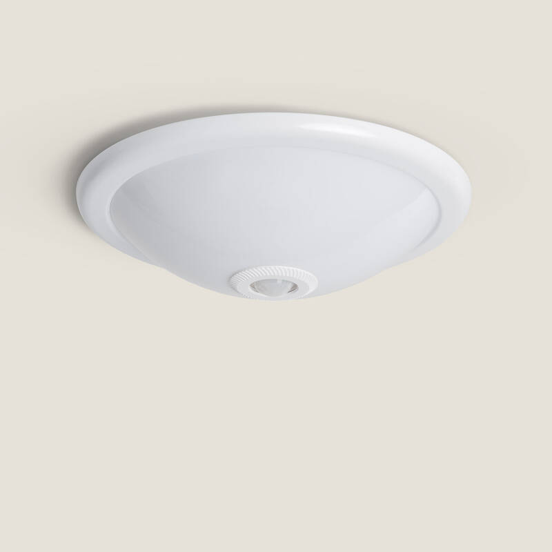 Imagen de Plafón LED Techo 2x E27 Circular con Sensor de Movimiento PIR y Crepuscular Design 