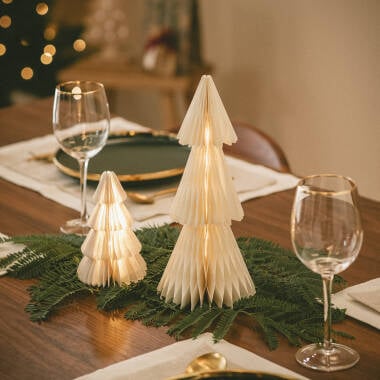 Imagen de Árbol de Navidad LED de Papel con Batería Amethy