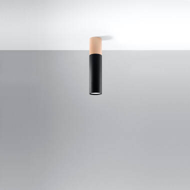 Aplique de Techo Pablo Madera SOLLUX