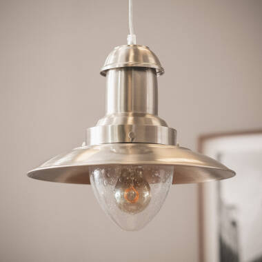 Candeeiro Suspenso Nickel Satin Fisherman