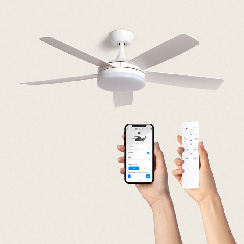Imagen de Ventilador de Techo Silencioso Patroclo Blanco 132cm Motor DC