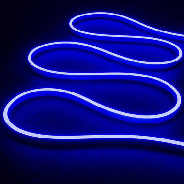 Bobina Neón LED 12V 100 LED/m 100m Azul Semicircular Flat Ancho 6mm Freecut