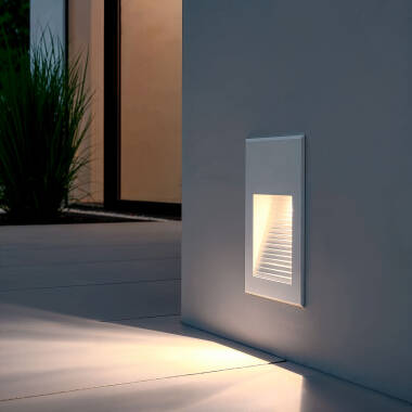 Baliza de Parede LED 5W de Alumínio Branco para Exterior Goethe