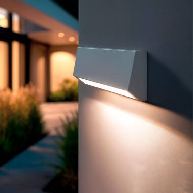 Baliza Exterior LED 3W Superficie Pared Rectangular Blanco Valeta