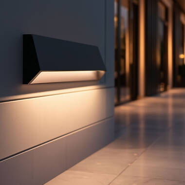 Baliza Exterior LED 3W Superfície Parede Retangular Antracita Tunez