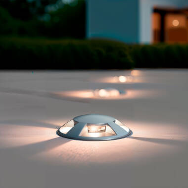 Baliza Exterior LED Encastrável de Chão 4L 24V DC Loto Cinzenta