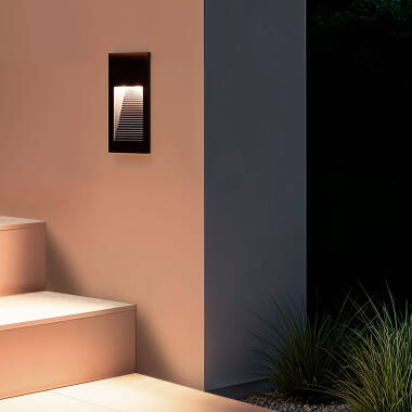 Baliza Exterior LED 5W Empotrable Pared Negro Goethe