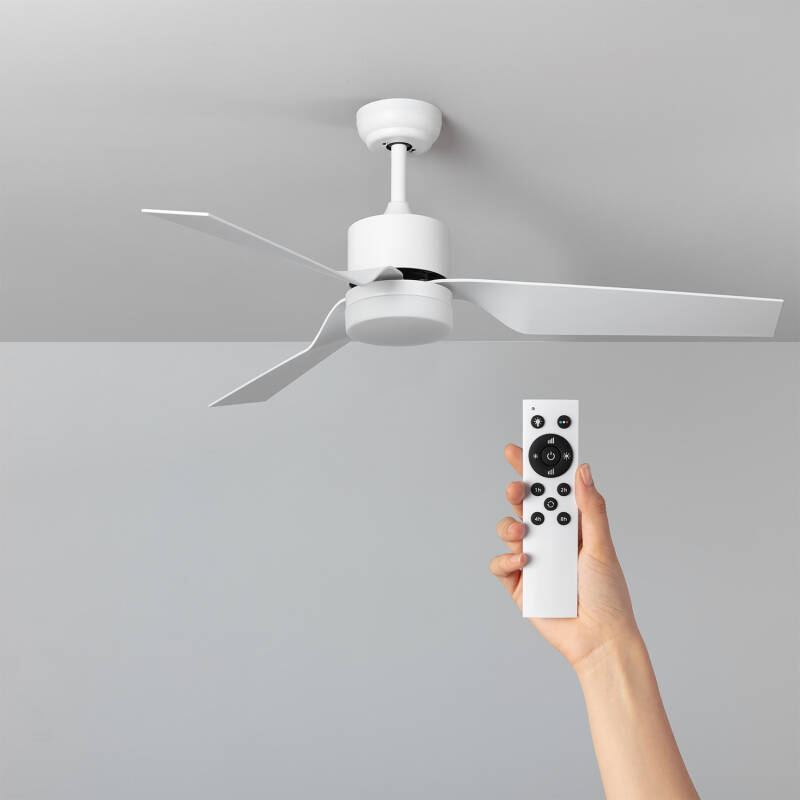 Imagem de Ventoinha de Teto Silenciosa Minimal PRO Branca 132cm Motor DC