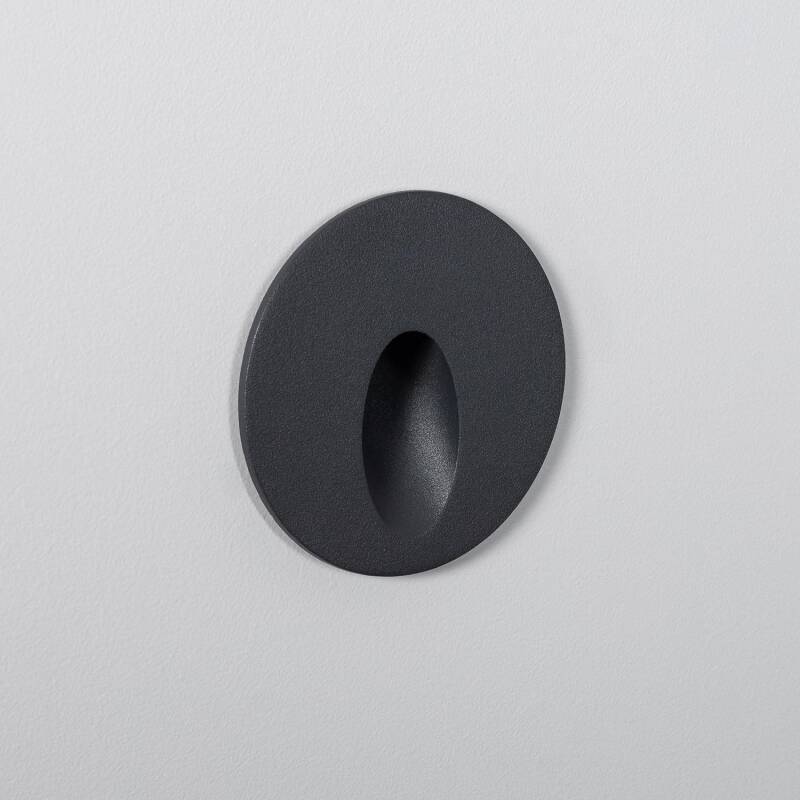 Imagen de Baliza Exterior LED 3W Empotrable Pared Circular Gris Boiler