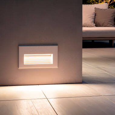 Baliza Exterior LED 5W Empotrable Pared Blanco Goethe Horizon