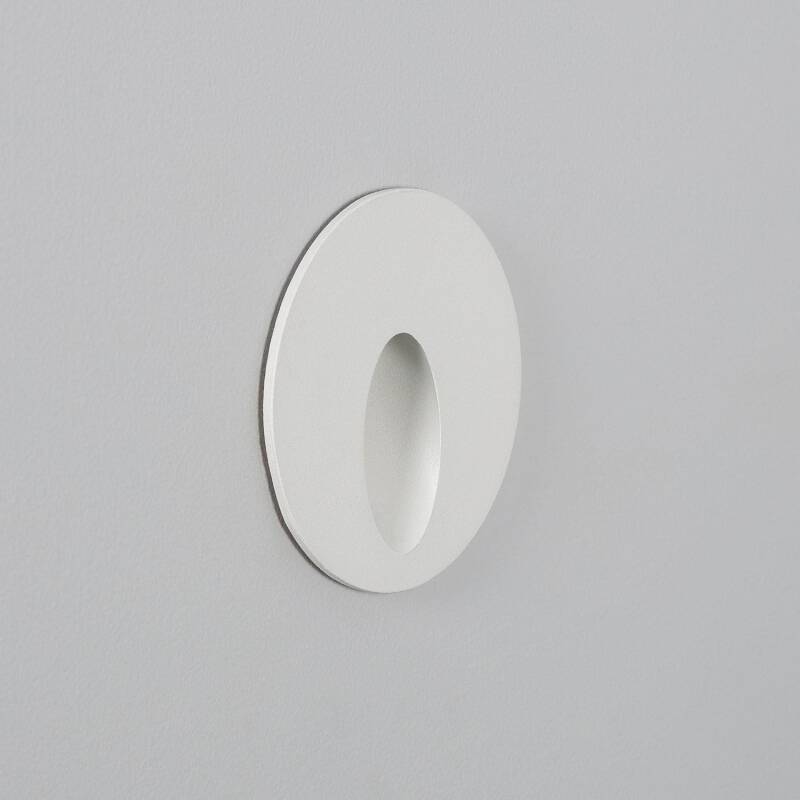 Imagen de Baliza Exterior LED 3W Empotrable Pared Circular Blanco Boiler