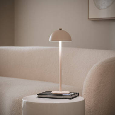 Imagem de Candeeiro de Mesa LED Portátil em Metal com Bateria USB Recarregável Kael