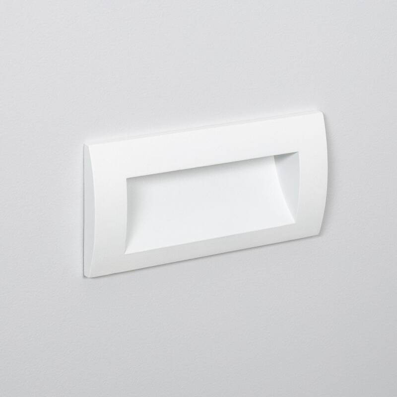 Imagem de Baliza Exterior LED 4W Encastrável Parede Retangular Branca Edulis