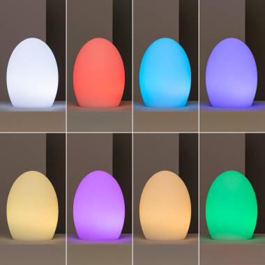 Imagem de Candeeiro de mesa LED RGB Portátil Muna para uso exterior com Bateria Recarregável