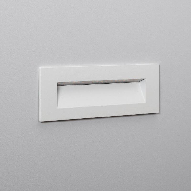 Imagem de Baliza Exterior LED 6W Encastrável Parede Retangular Branca Groult