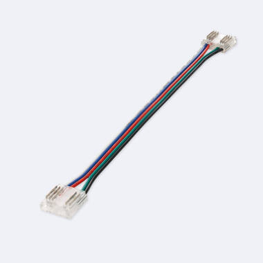 Conector Hipopótamo Duplo com cabo para Fita LED RGBW 24V DC COB IP20 Largura 12mm