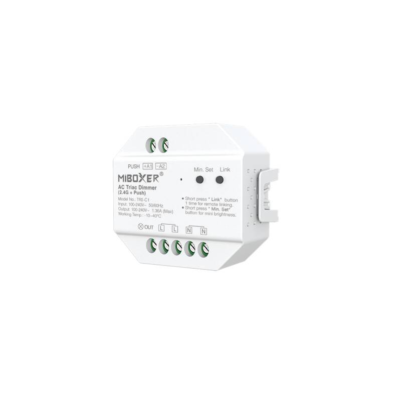 Imagen de Regulador LED TRIAC RF Compatible con Pulsador MiBoxer TRI-C1