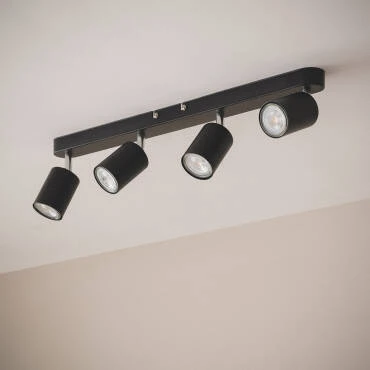 Fotografía del producto: Lámpara de Techo Orientable Metal 4 Focos Albus Black Large