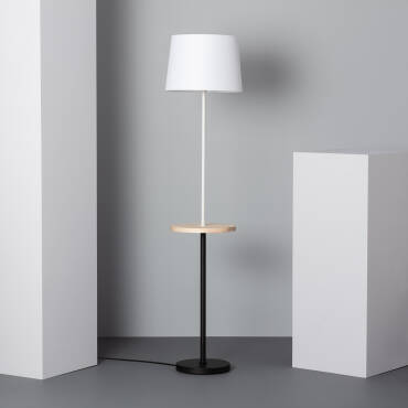 Lámpara de Pie de Madera y Metal Mireia