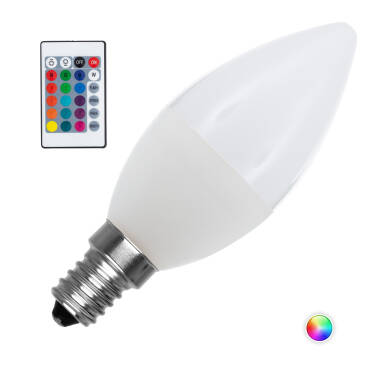Bombilla Regulable LED E14 4.5W 450 lm C37 RGBW