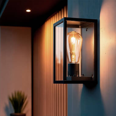 Imagen de Aplique de Pared Exterior Aluminio y Cristal Atrium