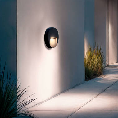 Baliza Exterior LED 3W Superficie Pared Circular Antracita Nilsa