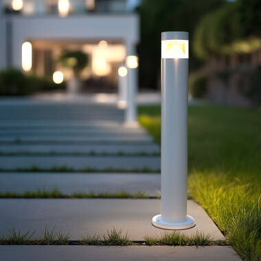 Baliza Exterior LED 5W Superficie Pie 50cm Inti Inox Blanco