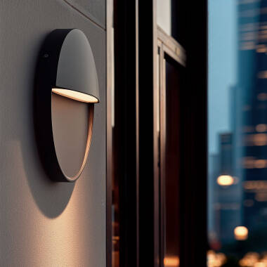 Aplique de Pared Exterior LED 6.5W Blanco Seleccionable Superficie Circular Jade