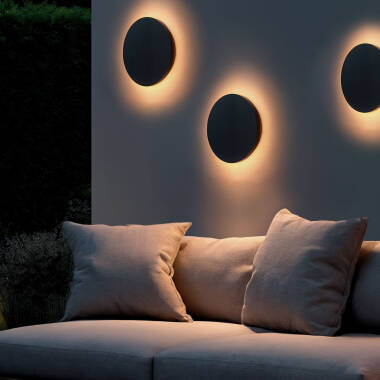 Aplique de Pared Exterior LED 18W Aluminio Blanco Seleccionable Blekkom M