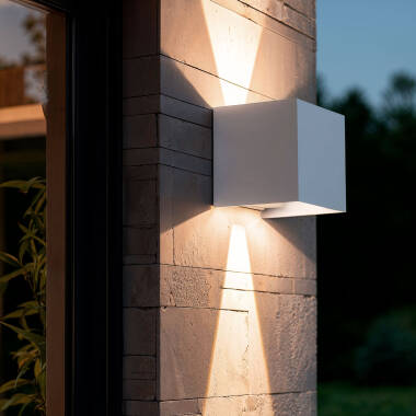 Aplique de Parede Exterior LED 6W Alumínio Iluminação Dupla Cara Eros