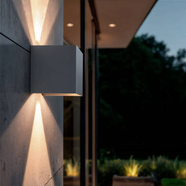 Aplique de Parede Exterior LED 6W Alumínio Iluminação Dupla Cara Eros