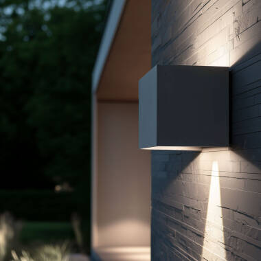 Aplique de Pared Exterior LED 6W Aluminio Iluminación Doble Cara Eros